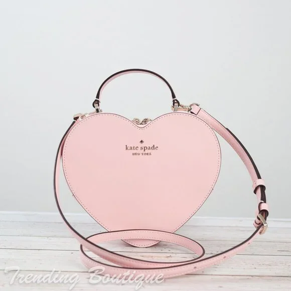 NWT Kate Spade New York Love Shack Heart Crossbody in Chalk Pink - Picture 11 of 13